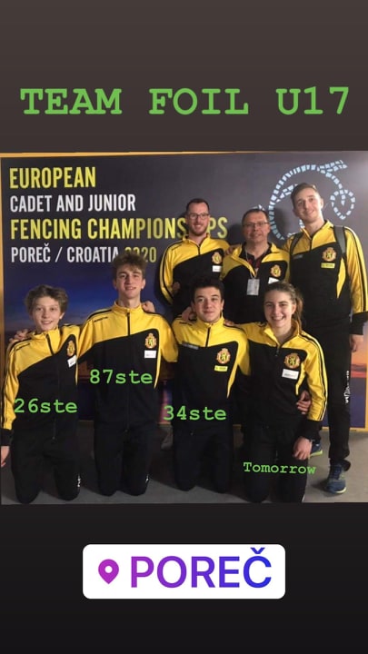 Fleuret Team Belgium Porec Fencing escrime
